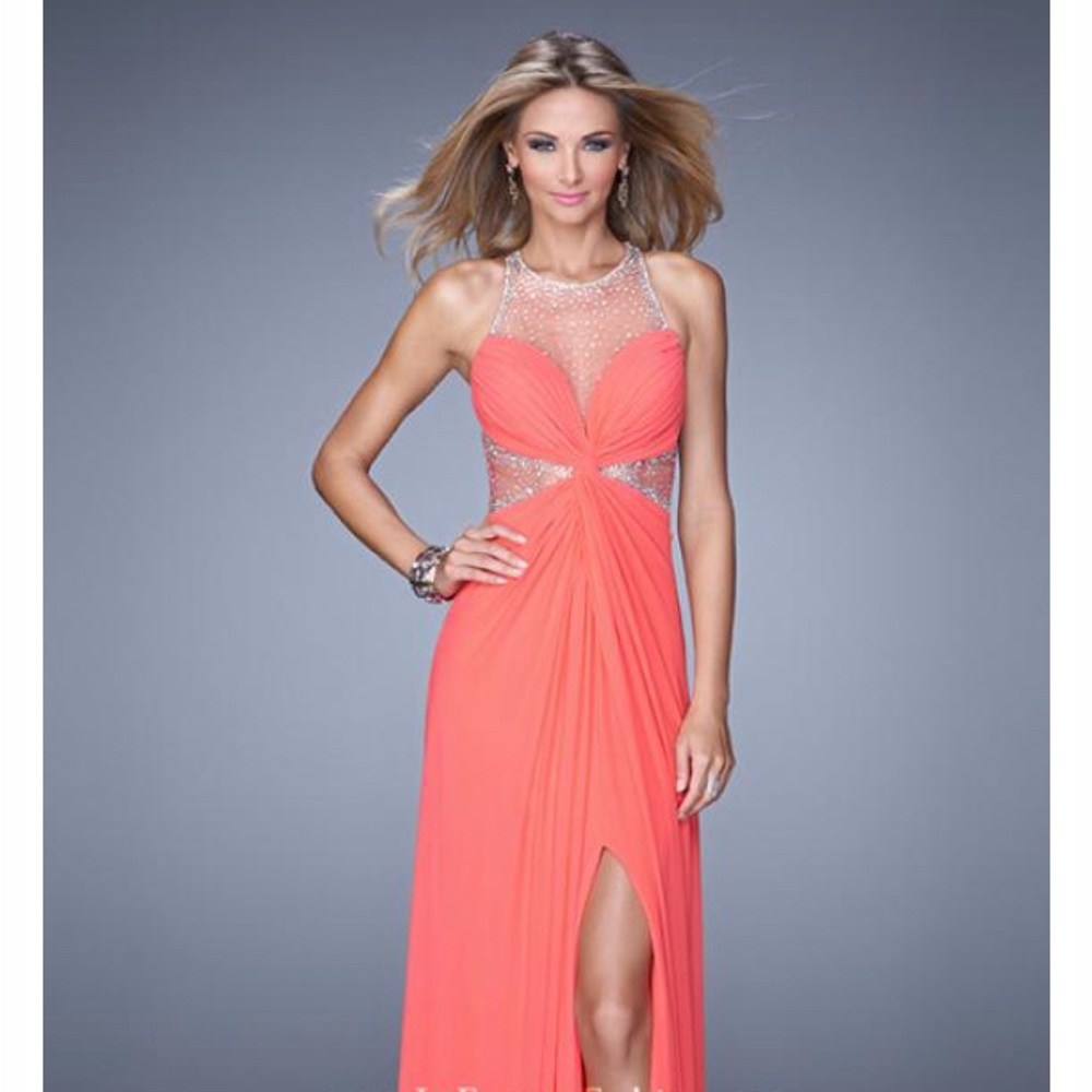 Brand new party dress in coral color